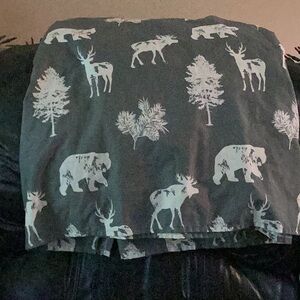 🫎 WILDLIFE RUSTIC 🌲 UPNORTH 🦌  MICRO FIBER SOFTEST Twin Flat Sheet